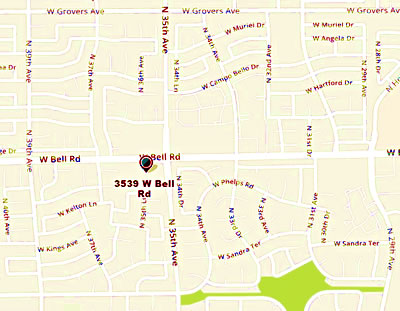 Map to Phoenix Coin and Gold Dealer